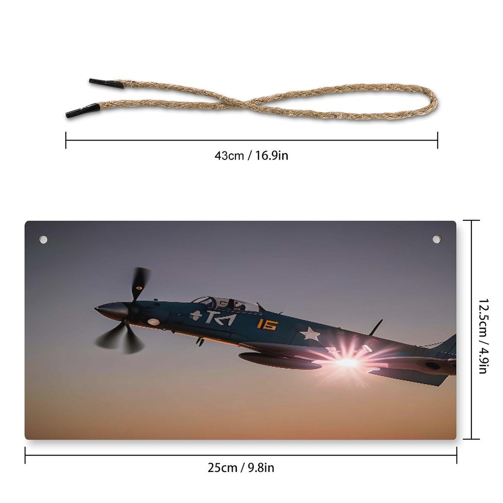 Amazon.co.jp: 木製ハンギングプレート、第二次世界大戦航空機飛行機